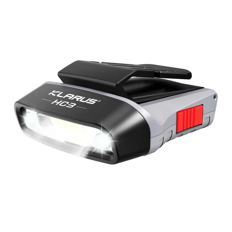 klarus HC3 Rechargeable Motion Sensor Cap Visor Light - 100 Lumens COB LED Clip on Hat Light - Headlamp Flashlight with Red Light for Fishing Running Camping Reading - Image 1